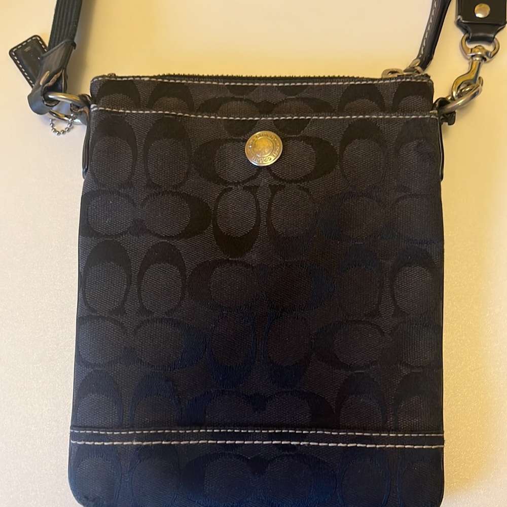 Coach, Monogram Bag, Crossover, Silver Hardware - image 2